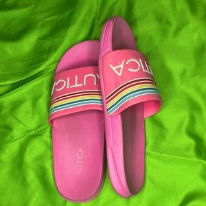 Pink Nautica slides